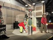 The Grinch stealing a present