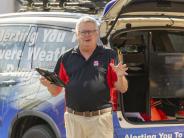 Dave Dierks giving the weather in front of The Inn at Wise