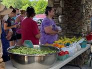 people at the farmer's market