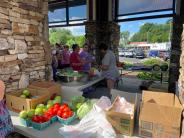 people at the farmer's market