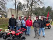 people at christmas parade