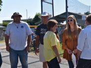 people at softball game