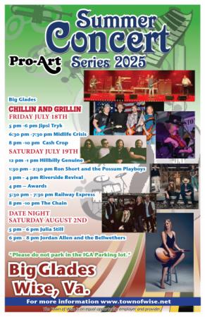 Chillin and Grillin Music Schedule
