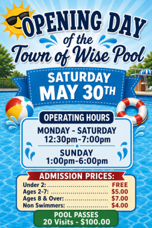 Town of Wise Opening Day for the Pool
